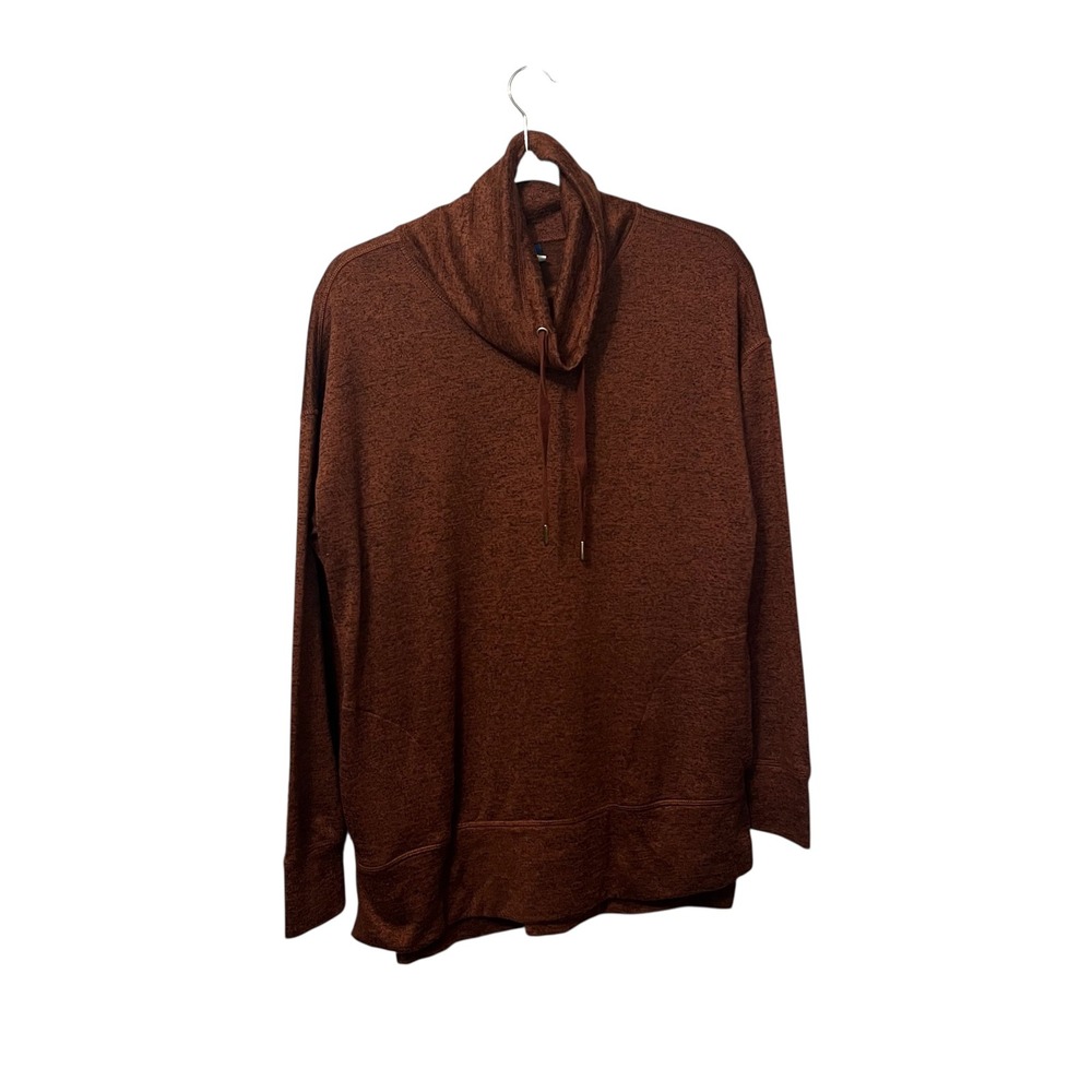 Old Navy Womens Cowl Neck Tunic Pullover Sweatshirt Rust‎ Heathered Size Medium